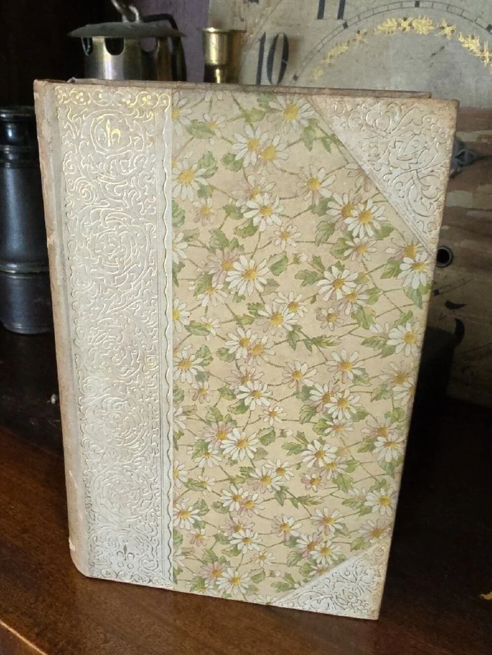 Decorative Beige Hardback Book - Vintage Style